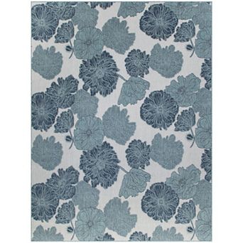 Nourison Garden Oasis Floral Flatweave Indoor Outdoor Rug