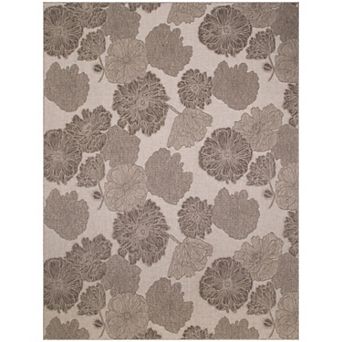 Nourison Garden Oasis Floral Flatweave Indoor Outdoor Rug