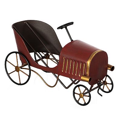 Metal Figurine Car Shaped Vintage Wine Single Bottle Holder Stand Rack