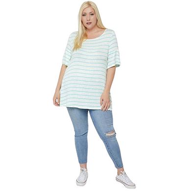 Striped Tunic, Featuring Flattering Flared Sleeve