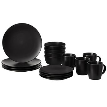 16 pc Dinnerware Dish Set for 4 Person Mugs, Salad and Dinner Plates and Bowls Sets Included