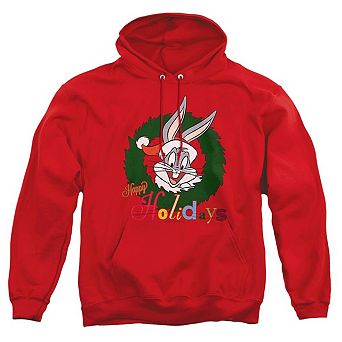 Looney Tunes Holiday Bunny Adult Pull Over Hoodie