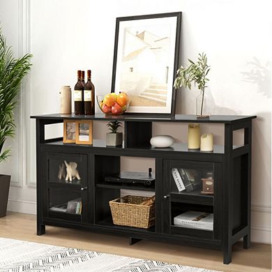Tv Stand Entertainment Console Center With 2 Cabinets