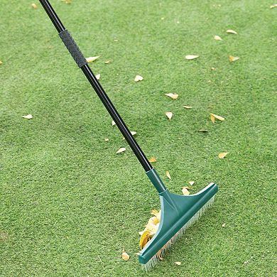 Artificial Turf Garden Carpet Rake with Extendable Lightweight Telescopic Handle