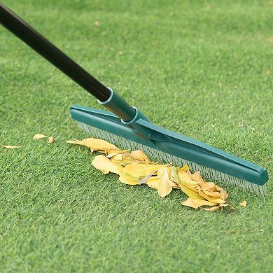 Artificial Turf Garden Carpet Rake with Extendable Lightweight Telescopic Handle