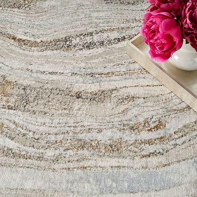 Nourison Glam Modern Ripple Indoor Area Rug