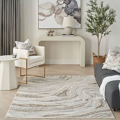 Nourison Glam Modern Ripple Indoor Area Rug