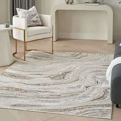 Nourison Glam Modern Ripple Indoor Area Rug