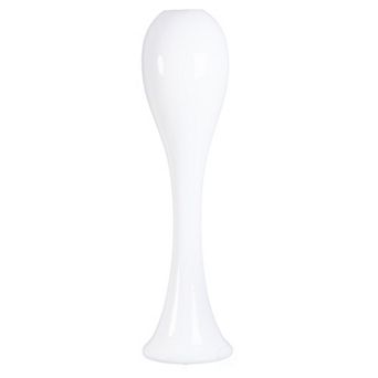 Tall White Narrow Unique Fiberglass Modern Floor Vase