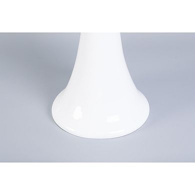 Tall White Narrow Unique Fiberglass Modern Floor Vase