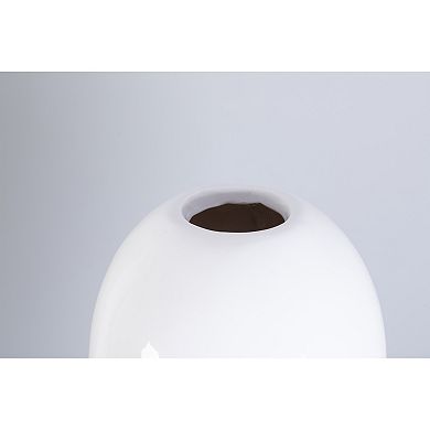 Tall White Narrow Unique Fiberglass Modern Floor Vase