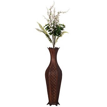 Metal Floor Vase Centerpiece Home Decor for Dried and Artificial Flower for Living Room and Bedroom.