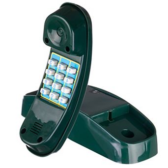 Plastic Kids Outdoor Playhouse Toy Phone Set, Green Swing Set Accessories Cordless Play Telephone
