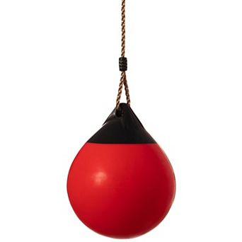 Adjustable Red Rubber Ball Swing with Pump for Outdoor Play