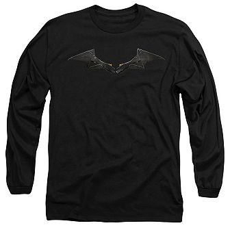 The Batman (2022) Chest Logo Long Sleeve Adult T-shirt