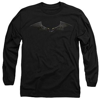 The Batman (2022) Chest Logo Long Sleeve Adult T-shirt