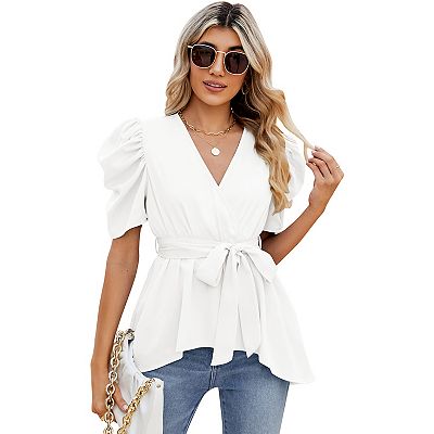 V neck dressy tops sales