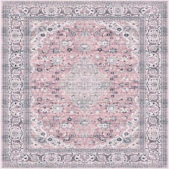 Garvee Machine Washable Floral Medallion Area Rug Soft Non Slip Home Decor Carpet