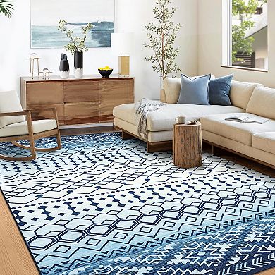 Garvee Moroccan Geometric Vintage Area & Ombre Retro Accent Throw Carpet Mat