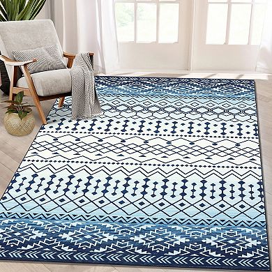 Garvee Moroccan Geometric Vintage Area & Ombre Retro Accent Throw Carpet Mat