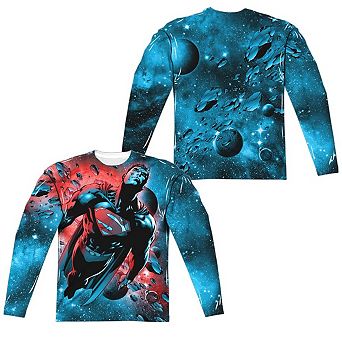 Superman Red Son Long Sleeve Adult Poly Crew T-shirt