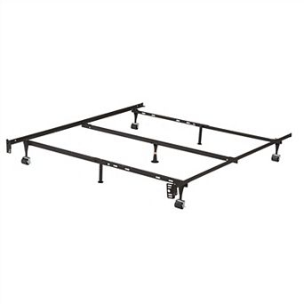 Twin, Full, Queen Sturdy Black Metal Adjustable Bed Frame W/headboard Brackets