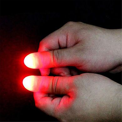 2pcs Magic Trick Fingers Thumbs With Led Battery Powered Magic Props Party Toys For Child