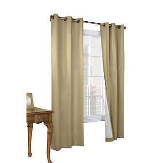 Commonwealth Thermalogic Weather Cotton Fabric Grommet Top Panel Pair - 80x54" - White