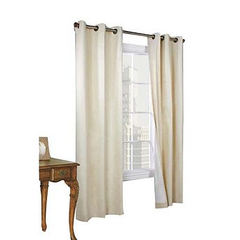 Commonwealth Thermalogic Weather Cotton Fabric Grommet Top Panel Pair - 80x54" - White