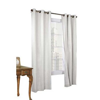 Commonwealth Thermalogic Weather Cotton Fabric Grommet Top Panel Pair - 80x54" - White