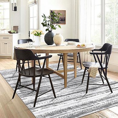 Garvee Modern Abstract Area Rug Washable Soft Low Pile Throw Carpet for Home Decor