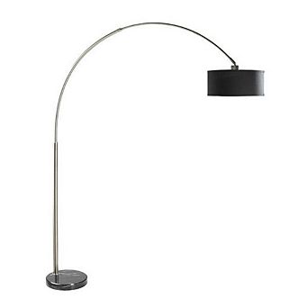 Modern 81-inch Arch Floor Lamp With Drum Shade And Marble Base