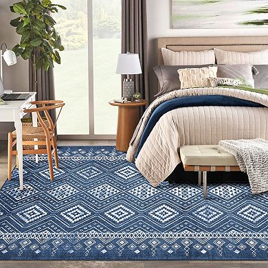 Garvee Washable Boho Area Rug Geometric Farmhouse Throw Carpet