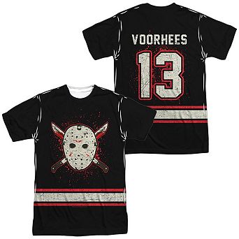 Friday The 13th Voorhees Jersey Short Sleeve Adult Poly Crew T-shirt