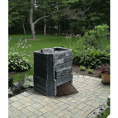 Black Plastic Compost Bin Composter For Home Garden Composting - 94 Gallon