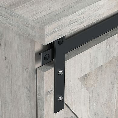 Farmhouse TV Stand for 65 inch TV Console Table with Movable Shelf for Home Living Room