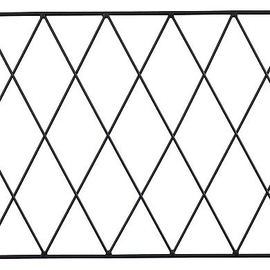 Sunnydaze 2-person Argyle Diamond Iron Outdoor Garden Bench - Black