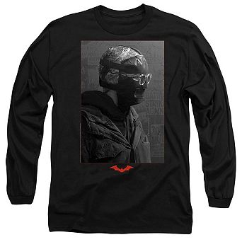 The Batman (2022) Riddler Worn Portrait Long Sleeve Adult T-shirt