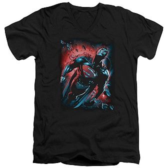 Superman Red Son Short Sleeve Adult V Neck T-shirt