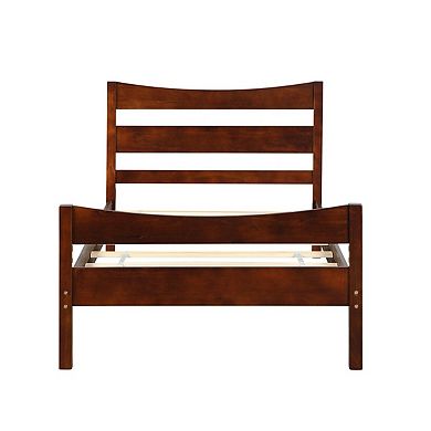 Twin Size Farmhouse Style Pine Wood Platform Bed Frame