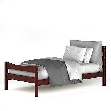 Twin Size Farmhouse Style Pine Wood Platform Bed Frame