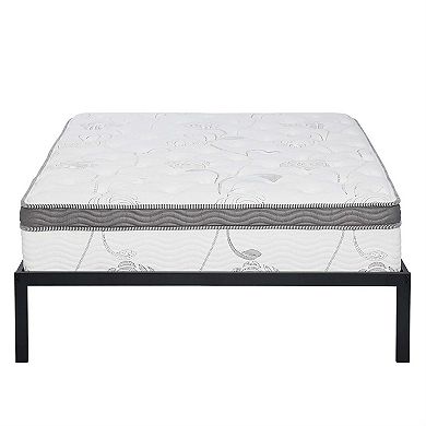 Queen Size Steel Metal Platform Bed Frame With Wood Slats