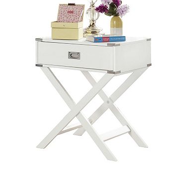 Modern Bedroom Decor 1-drawer Bedside Table Nightstand End Table