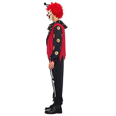 New Halloween Skeleton Costume 2-pc Tops Trousers Mask Horror Ghost Clown Stage Performance Festival