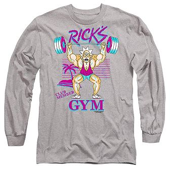 Rick and Morty Rick´s Gym Long Sleeve Adult T-Shirt