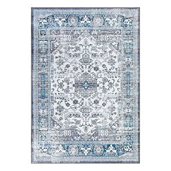 Garvee Vintage Floral Area Rug Washable Soft Throw Carpet for Home Decor
