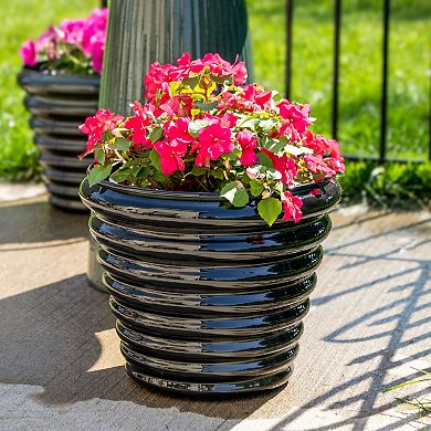 Sunnydaze Molly Metal Outdoor Planter - 12.5 in