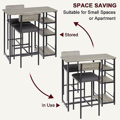 Kitchen Table Set, Dining Table and Chairs for 2