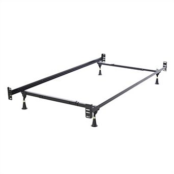 Twin/full Adjustable Metal Bed Frame With Headboard Footboard Brackets