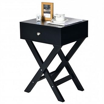 Retro X-shape 1 Drawer Nightstand Coffee Table